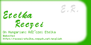 etelka reczei business card